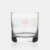 Peace Love Toxicology Cute Toxicologe Whisky Glas (Achterkant)
