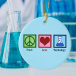 Peace Love Toxicology Keramisch Ornament<br><div class="desc">Peace Love Toxicology. Een coole toxicoloog cadeau voor een wetenschapper die in een lab werkt als gif- en gifdeskundige. Toxiciteitsonderzoekers ondersteunen met dit schattige ontwerp!</div>