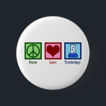 Peace Love Toxicology Ronde Button 5,7 Cm<br><div class="desc">Peace Love Toxicology. Een coole toxicoloog cadeau voor een wetenschapper die in een lab werkt als gif- en gifdeskundige. Toxiciteitsonderzoekers ondersteunen met dit schattige ontwerp!</div>