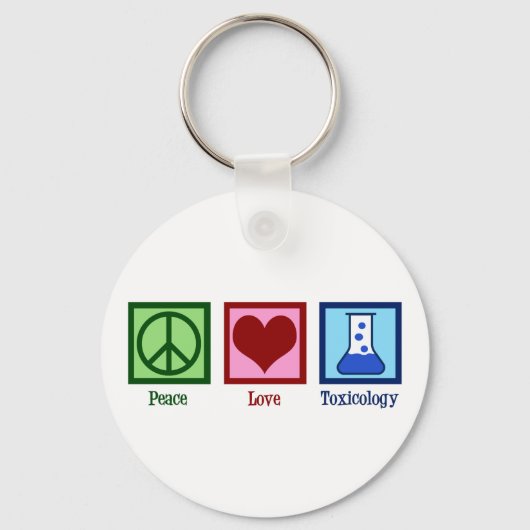 Peace Love Toxicology Sleutelhanger (Voorkant)