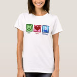 Peace Love Toxicology T-shirt<br><div class="desc">Peace Love Toxicology. Een coole toxicoloog cadeau voor een wetenschapper die in een lab werkt als gif- en gifdeskundige. Toxiciteitsonderzoekers ondersteunen met dit schattige ontwerp!</div>