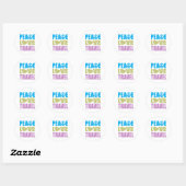 Peace Love Travel Ronde Sticker (Vel)