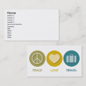 Peace Love Travel Visitekaartje (Voorkant / Achterkant)