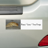 Peace Love Tree Frogs Bumpersticker (Op auto)