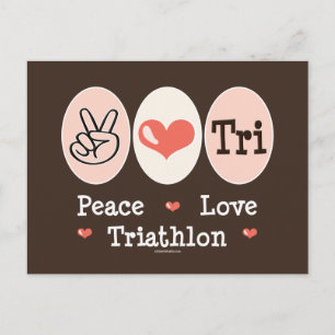 Peace Love Tri Briefkaart