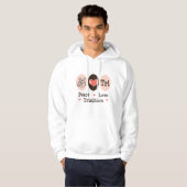 Peace Love Tri Hooded Sweatshirt (Voorkant volledig)