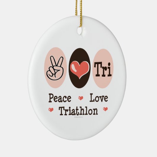 Peace Love Tri Ornament (Rechts)