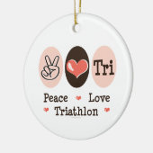 Peace Love Tri Ornament (Links)