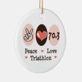 Peace Love Triathlon 70.3 Ornament (Rechts)