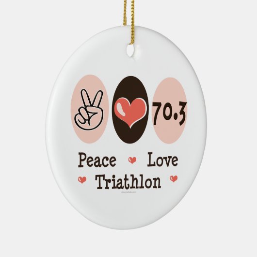 Peace Love Triathlon 70.3 Ornament (Rechts)