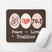 Peace Love Triathlon Mousepad Muismat (Met muis)