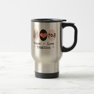 Peace Love Triathlon Travel Mug Reisbeker