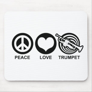 Peace Love Trumpet Muismat