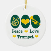 Peace Love Trumpet Ornament (Voorkant)