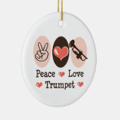 Peace Love Trumpet Ornament (Rechts)