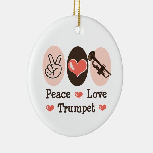 Peace Love Trumpet Ornament (Rechts)