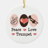 Peace Love Trumpet Ornament (Voorkant)