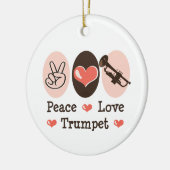Peace Love Trumpet Ornament (Links)