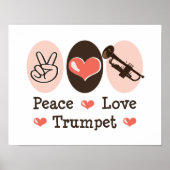 Peace Love Trumpet Poster (Voorkant)