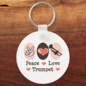 Peace Love Trumpet Sleutelhanger (Voorkant)