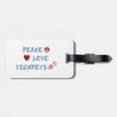 Peace Love Trumpets Bagagelabel (Achterkant horizontaal)