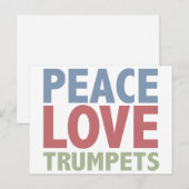 Peace Love Trumpets Briefkaart (Voorkant / Achterkant)