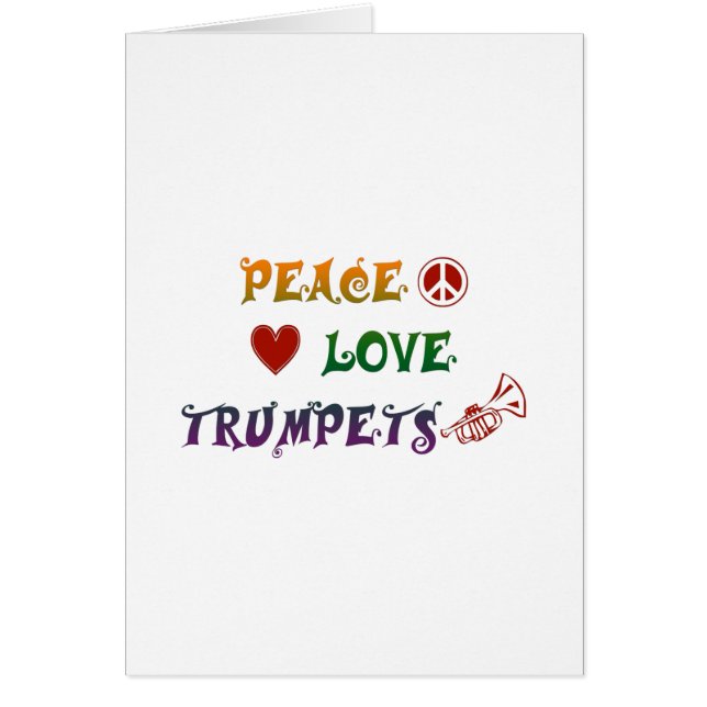 Peace Love Trumpets regenbow Note (Voorkant)