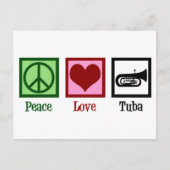 Peace Love Tuba Player Briefkaart (Voorkant)