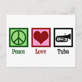 Peace Love Tuba Player Briefkaart