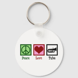 Peace Love Tuba Player Sleutelhanger