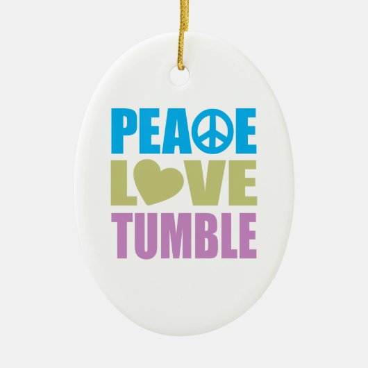 Peace Love Tumble Keramisch Ornament (Voorkant)