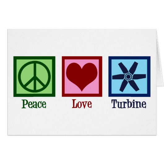 Peace Love Turbine Fan (Voorkant Horizontaal)