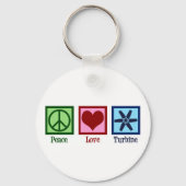 Peace Love Turbine Fan Sleutelhanger (Voorkant)