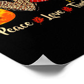 Peace Love Turkey Little Pilgrim Thanksgiving Poster (Hoek)