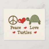 Peace Love Turtles Briefkaart (Voorkant)
