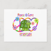 Peace Love Turtles Briefkaart (Voorkant)