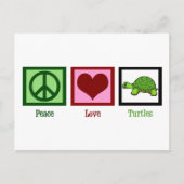 Peace Love Turtles Briefkaart (Voorkant)