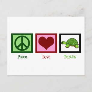 Peace Love Turtles Briefkaart