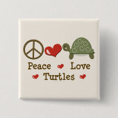 Peace Love Turtles Button (Voorkant)