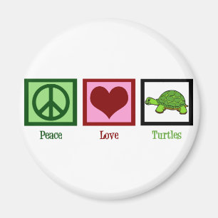 Peace Love Turtles Magneet
