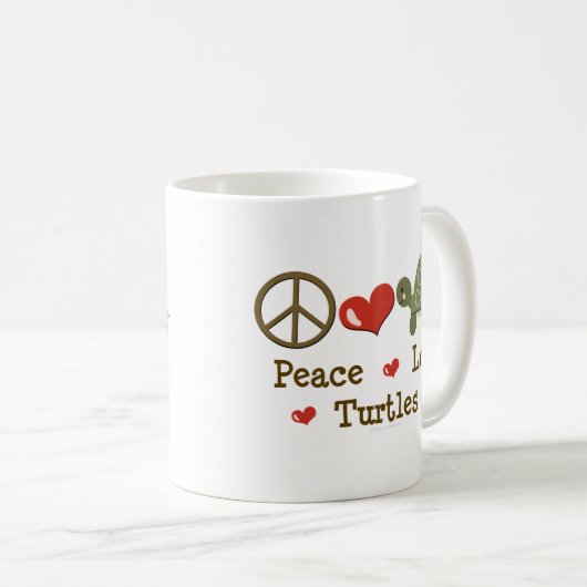 Peace Love Turtles Mok (Voorkant rechts)