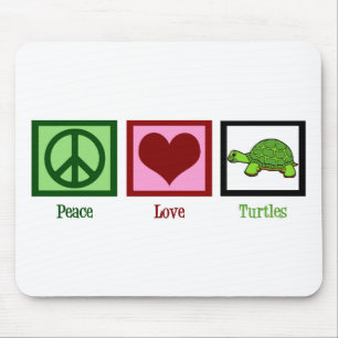Peace Love Turtles Muismat