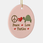 Peace Love Turtles Ornament (Rechts)