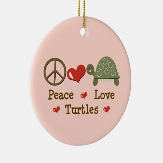 Peace Love Turtles Ornament (Rechts)