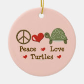Peace Love Turtles Ornament (Voorkant)
