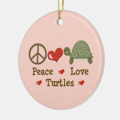 Peace Love Turtles Ornament (Links)