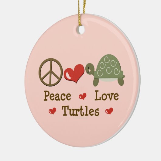 Peace Love Turtles Ornament (Links)