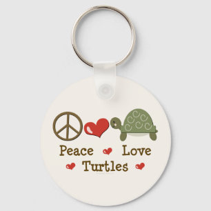 Peace Love Turtles Sleutelhanger