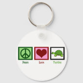 Peace Love Turtles Sleutelhanger (Voorkant)