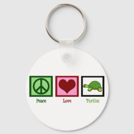 Peace Love Turtles Sleutelhanger